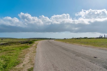 panorama of the Caribbean island of Aruba