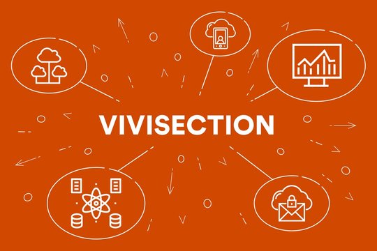Conceptual business illustration with the words vivisection