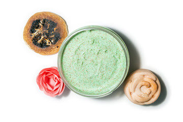 A set of several accessories for skincare