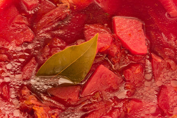 red borscht, food close-up background