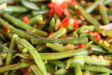 asparagus beans with vegetables