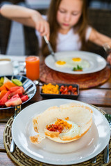 Egg hopper Sri Lankan breakfast