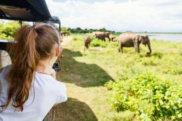 Little girl on safari