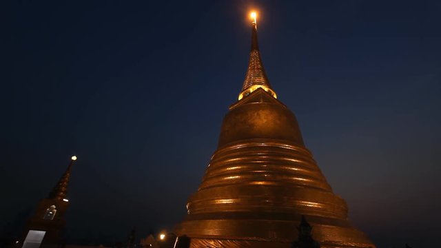 Golden Mountain in Bangkok, Thailand time lapse