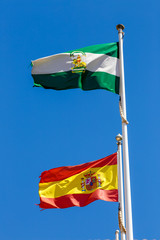 Flags of Spain and Andalusia