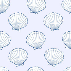 Cute kids shell pattern for girls and boys. Colorful shell on the abstract pattern create a fun cartoon drawing. The background is made in pastel colors. Urban shell pattern for textile and fabric.