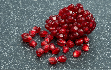macro of pomegranate seeds for backgrounds