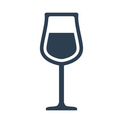 wine glass icon on white background.