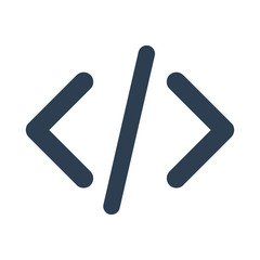 Obraz premium Code Icon on white background.