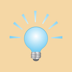 Lamp line icon vector isolated on white background. The decision, idea, thought, concept. The light bulb in grunge style. Vector EPS 10.