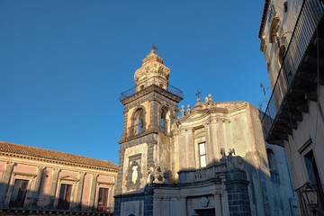Fototapeta na wymiar Church In Town Of Castiglione Di Sicilia, Sicily