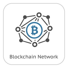Blockchain Network Icon.
