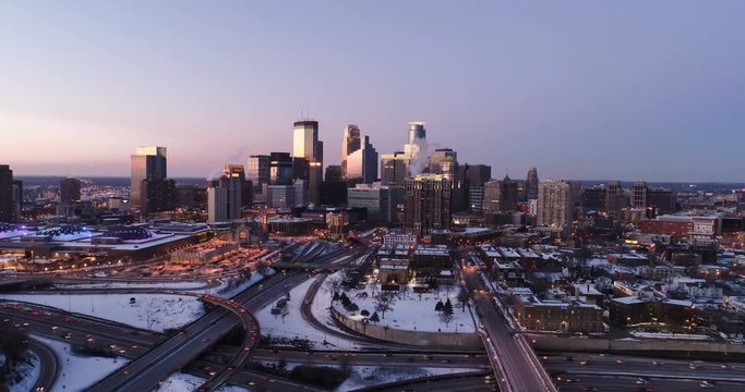 Minneapolis Skyline Timelapse Day to Night