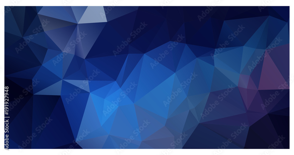 Wall mural vector polygon triangle mosaic background in dark colors