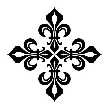 Croix Fleurdelisée (Cross of Lilies), Royal heraldic cross.