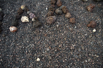 Detail of the rocks on the volcano Etna, Sicily, Italy