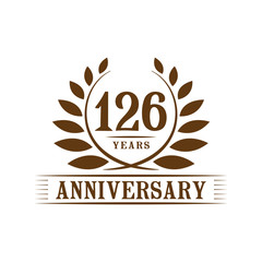 126 years anniversary logo template.
