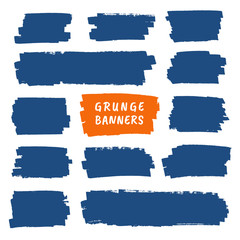 Set of vector grunge banners