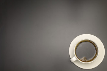 Coffee on a black table