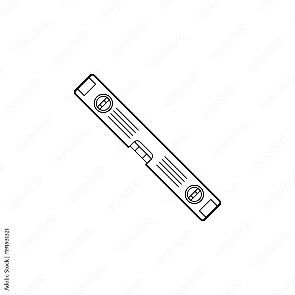 Poster level meter icon. element of construction tools for mobile concept and web apps. thin line icon for 