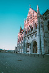 Newly renovated Budapest Parliament in Kossuth Square, Hungary