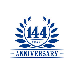 144 years anniversary logo template.
