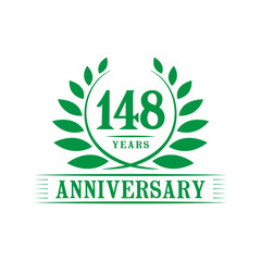 148 years anniversary logo template.
