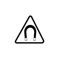 sign of danger of magnetism icon. Element of warning for mobile concept and web apps. Icon for website design and development, app development. Premium icon