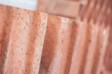 briques creuse sur un chantier de construction