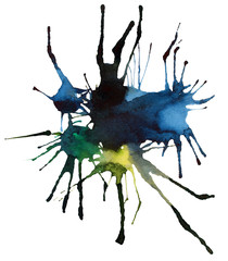 Bright painted watercolor texture. Hand drawn background with text place.