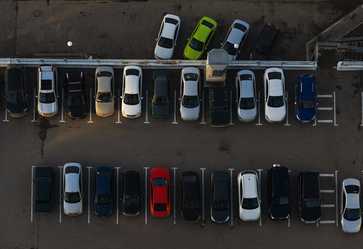 Parking in the courtyard of a high-rise building
