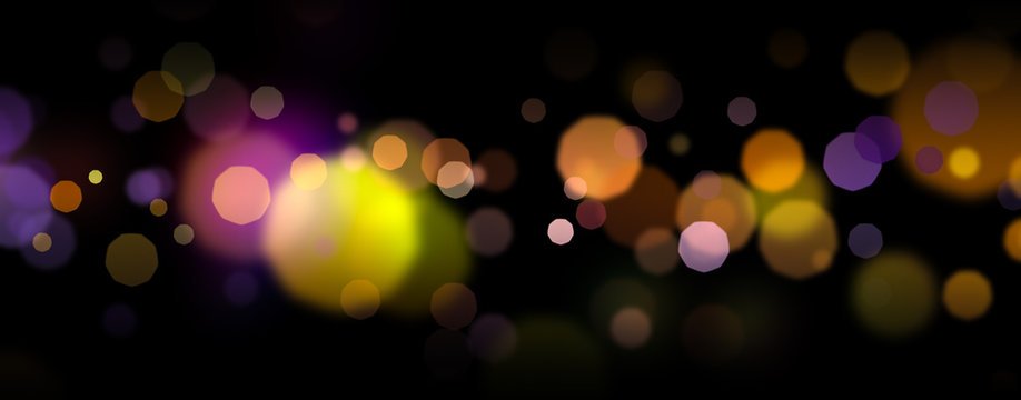 Rainbow colored shiny defocused abstract light bokeh background