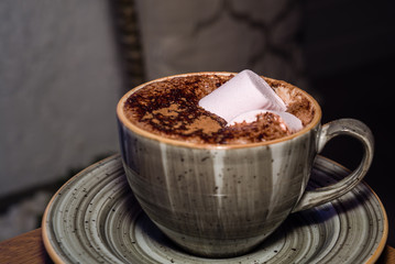 Marshmallows on Hot Chocolate, Ready for snack
