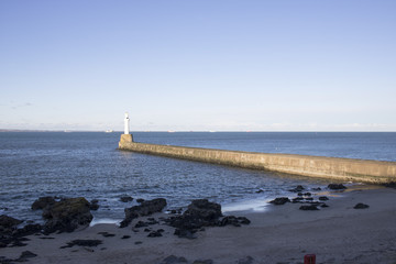 Aberdeen Lighthouse in front of Blue Sky