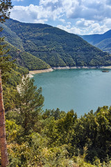 Obraz premium Green Forest around Vacha dam, Rhodopes Mountain, Plovdiv Region, Bulgaria