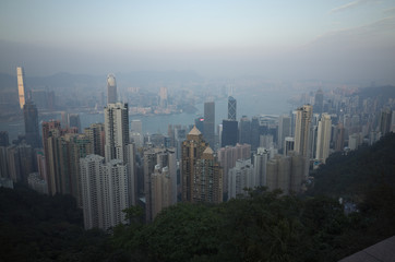 Fototapeta na wymiar 昼の香港の風景