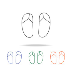 Beach slippers icon. Element of bathroom tools multi colored icon for mobile concept and web apps. Icon for website design and development, app development. Premium icon