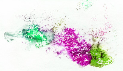 Bright painted watercolor texture. Hand drawn background with text place.