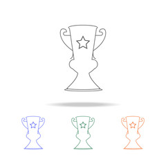 winner cup Icon. Element of prizes multi colored icon for mobile concept and web apps. Thin line icon for website design and development, app development. Premium icon