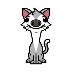 Cartoon Silly Cat Illustration