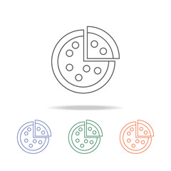 pizza icon. Element of a party multi colored icon for mobile concept and web apps. Thin line icon for website design and development, app development. Premium icon