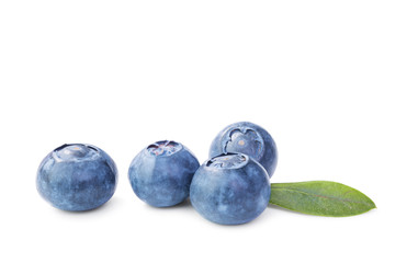 Fresh Blueberries  on white