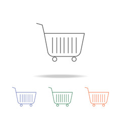 Shopping Cart Icon. Element of a shopping multi colored icon for mobile concept and web apps. Thin line icon for website design and development, app development. Premium icon