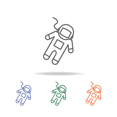 Astronaut Flat Icon. Element of a space multi colored icon for mobile concept and web apps. Thin line icon for website design and development, app development. Premium icon