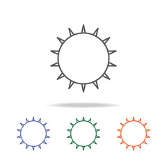 Sun icon. Element of a space multi colored icon for mobile concept and web apps. Thin line icon for website design and development, app development. Premium icon