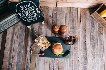 Cheeseburger With Fries