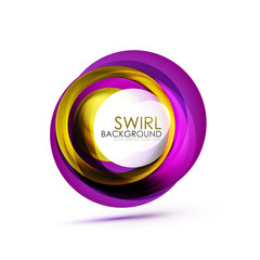 Abstract swirl banner, circle vector abstract background with copy space