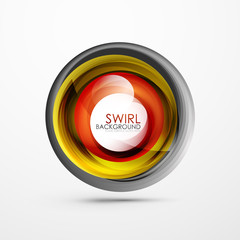 Abstract swirl banner, circle vector abstract background with copy space