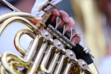 Fototapeta premium Colorful bustle during a carnival parade in Bavaria