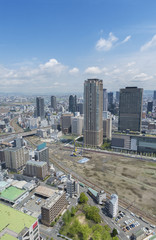 Fototapeta na wymiar Osaka city skyline, Japan